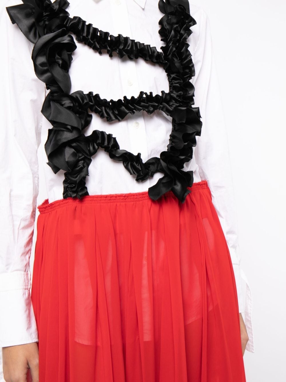 dungarees-style asymmetric midi dress - 5