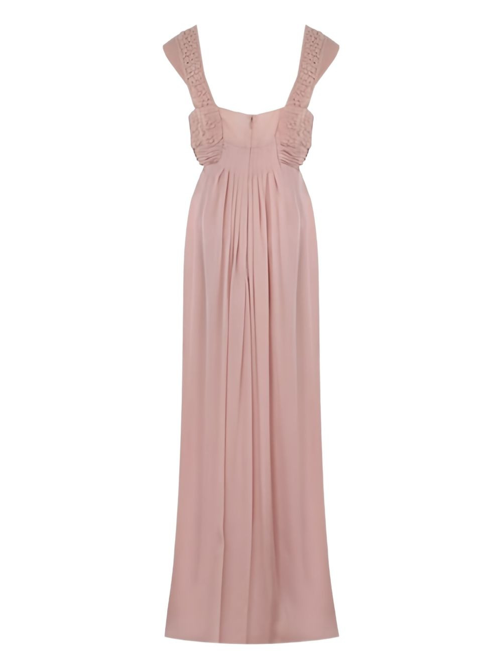 embroidered frill maxi dress - 2