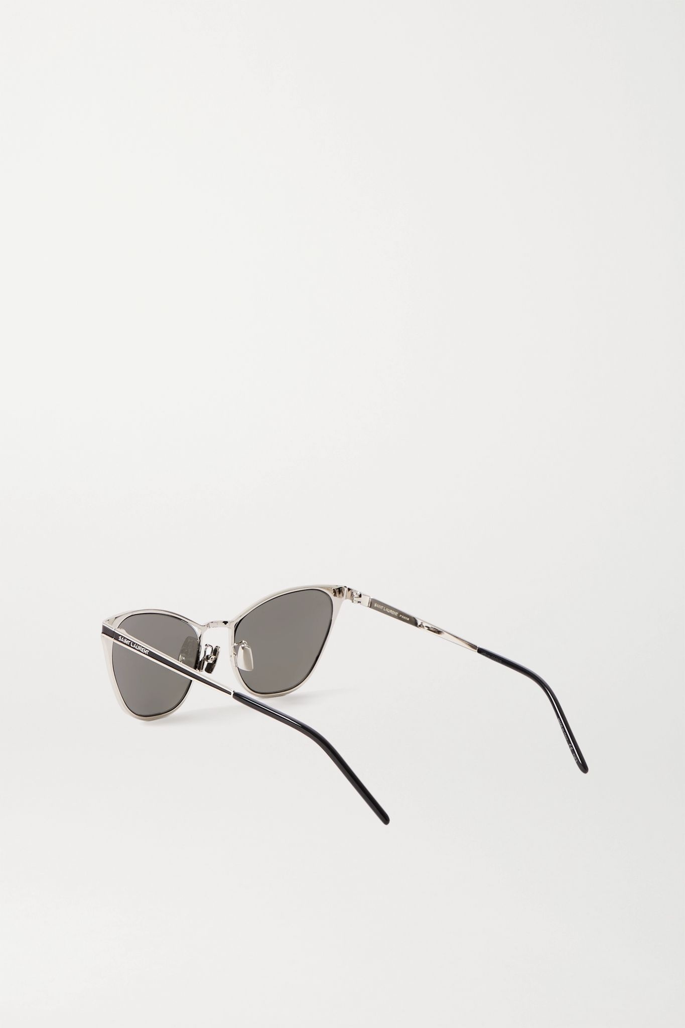 Cat-eye silver-tone and acetate sunglasses - 3