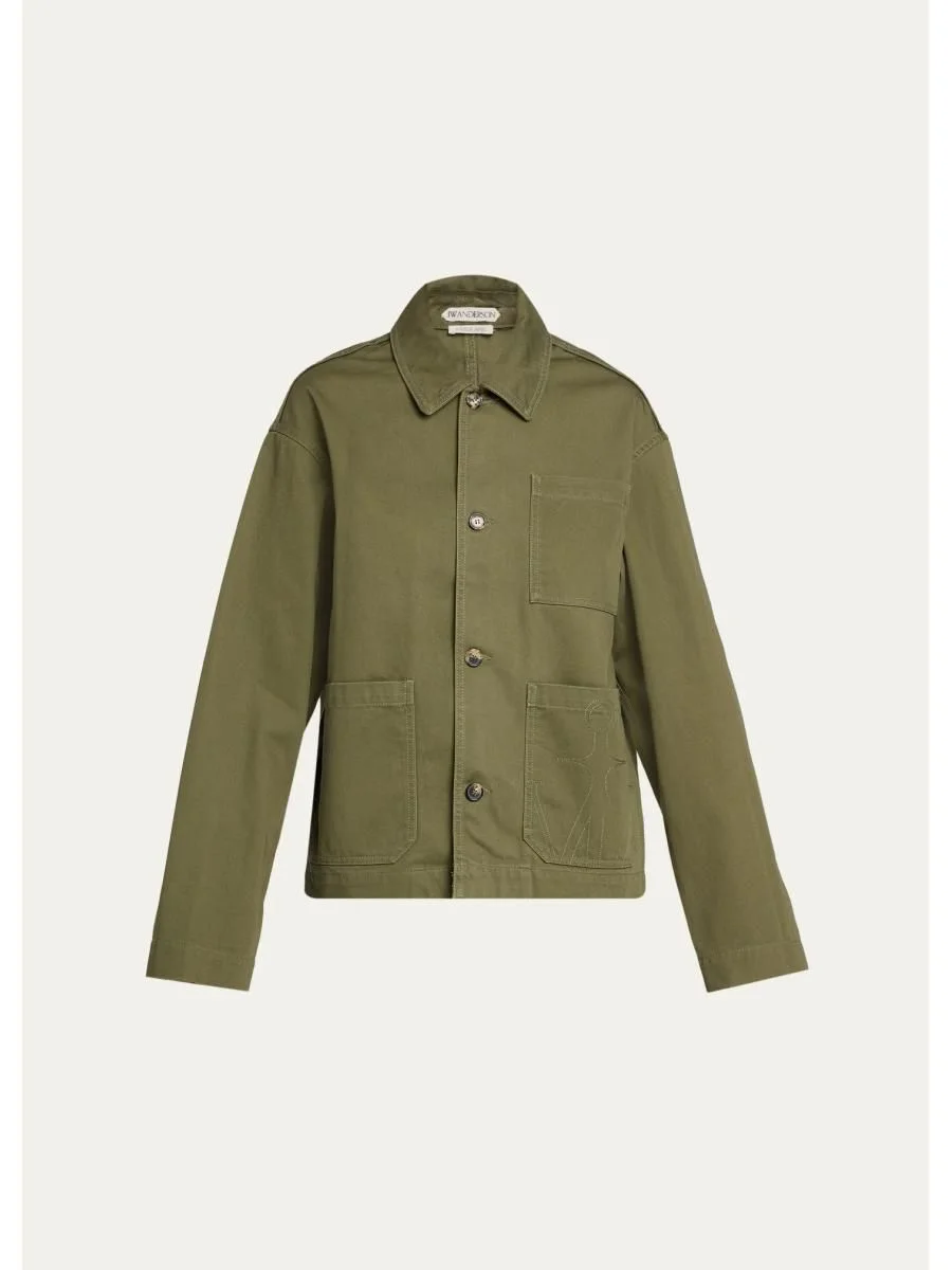 Patch-Pocket Cotton Jacket - 1