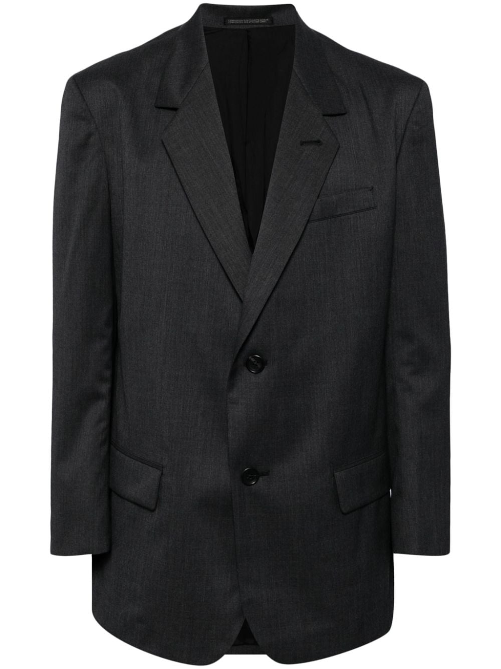 gabardine single-breasted blazer - 1