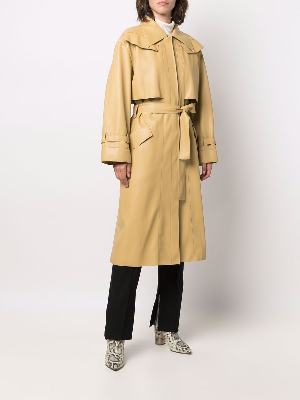 belted trench coat - 3