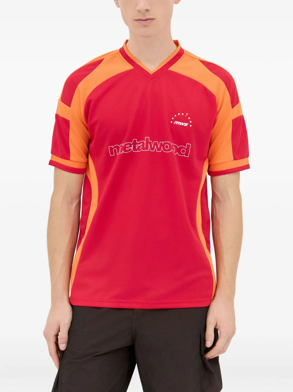 panelled logo T-shirt - 1