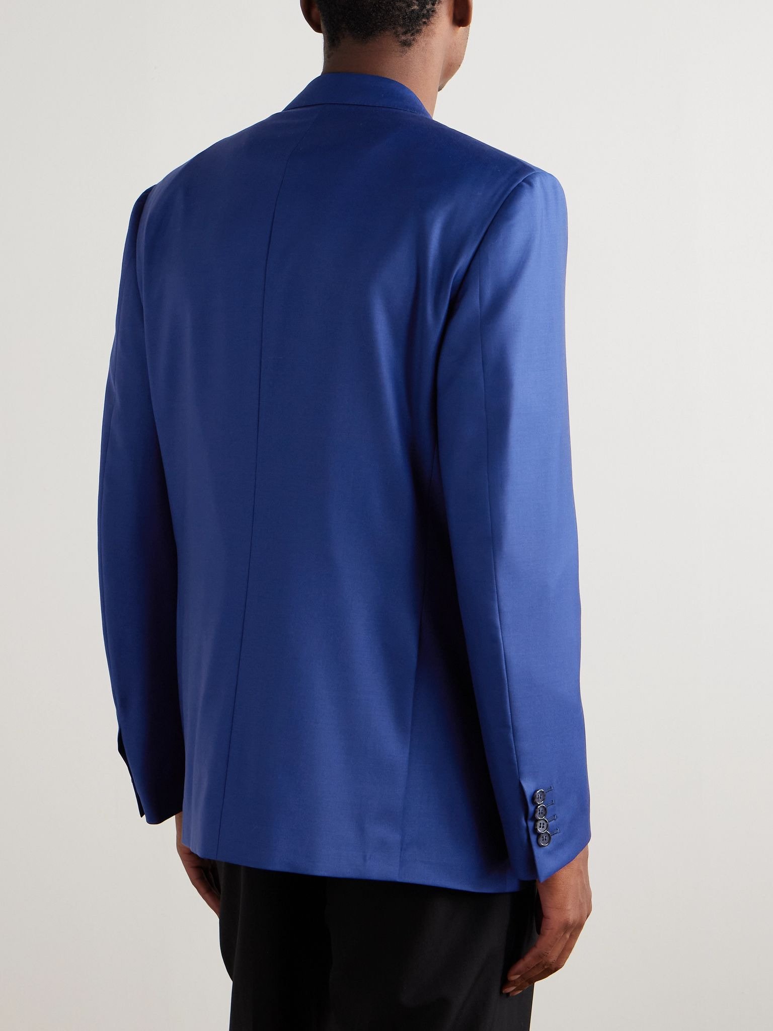 Trevi Slim-Fit Wool-Twill Suit Jacket Blue - 3
