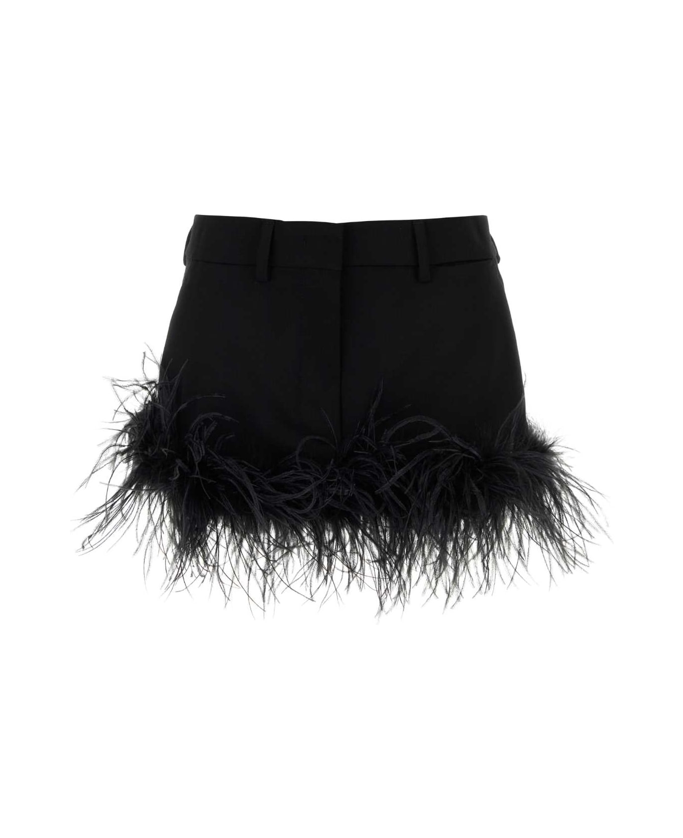 ミニスカート Miu Miu Black stretch wool blend mini skirt Miu Miu Black Stretch Wool Mini Skirt | italist | REVERSIBLE
