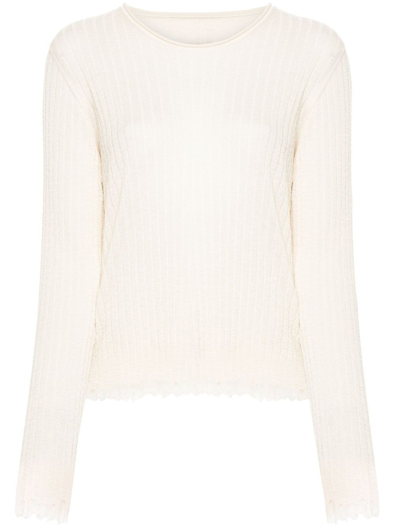 distressed-efffect jumper 1