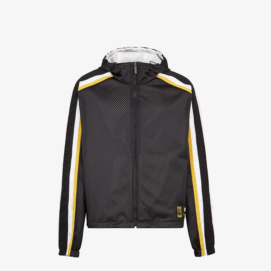 Black tech mesh windbreaker - 1