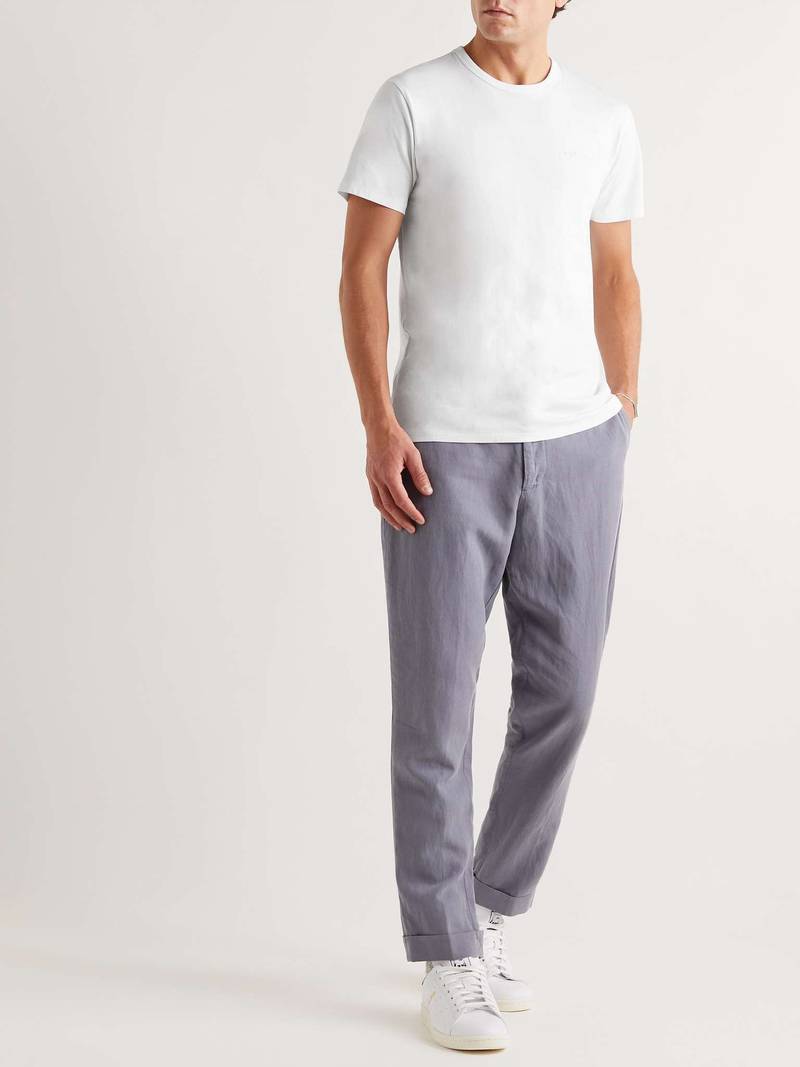 rag & bone Principle Logo-Embroidered Organic Cotton-Jersey T-Shirt outlook