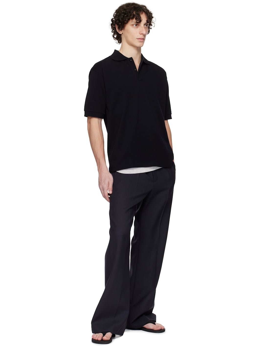 【AURALEE】PIMA COTTON HEAVY PIQUE POLO AURALEE: Khaki Pima Cotton Heavy Pique Polo | SSENSE