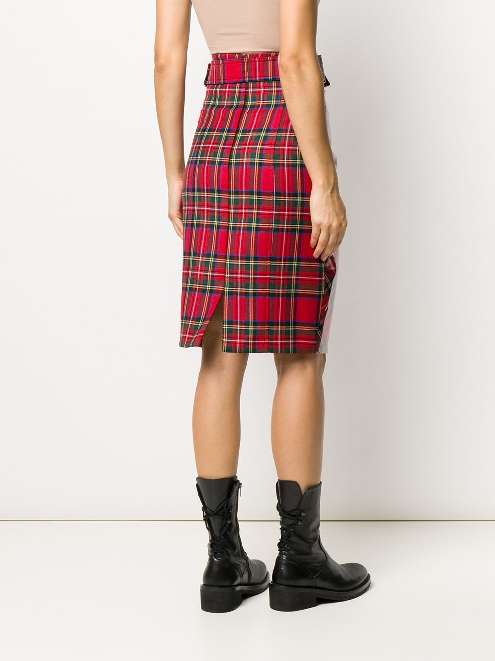 Tartan pencil skirt - 4