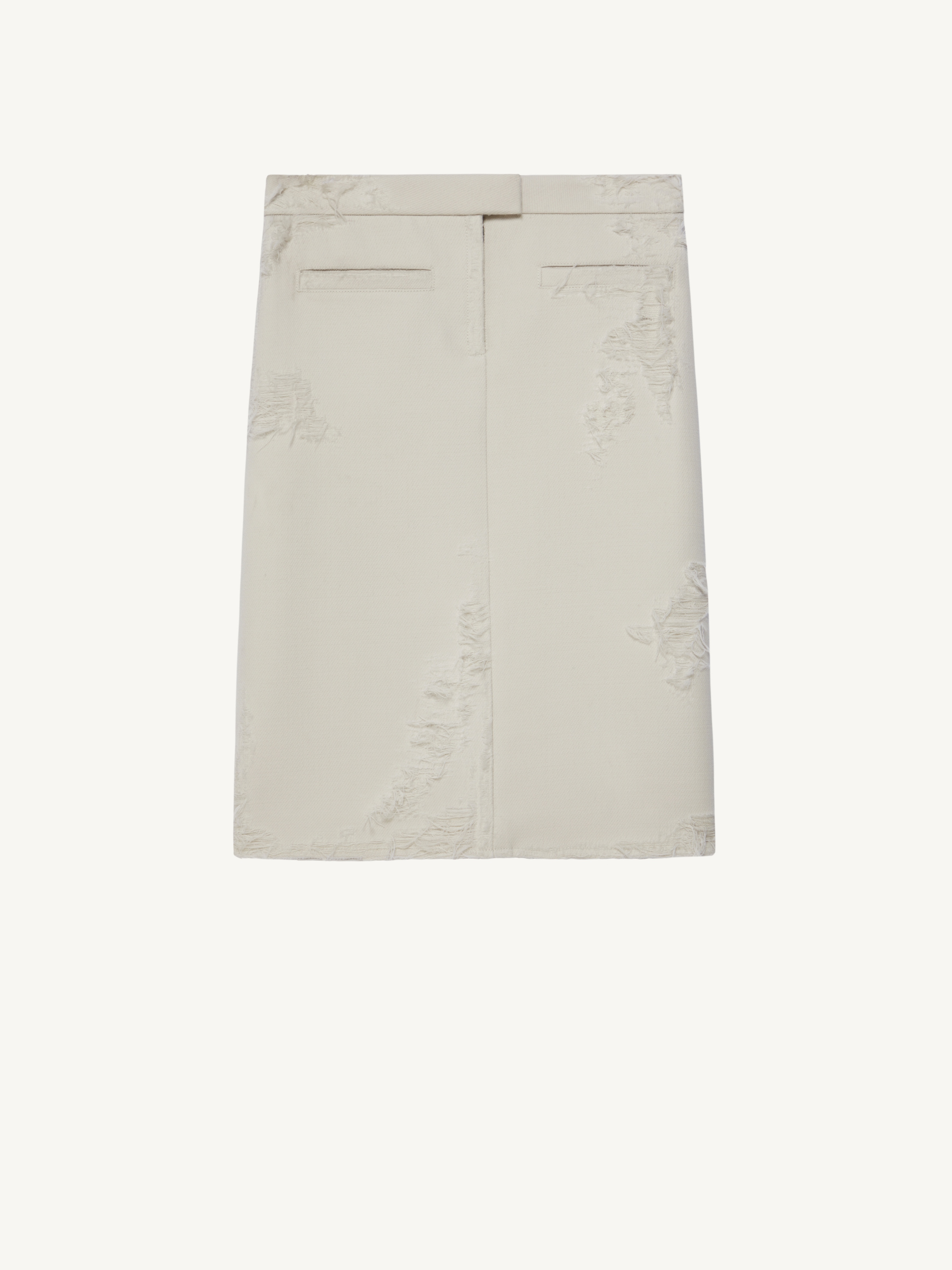 DISTRESSED HERITAGE CREPE SKIRT - 1
