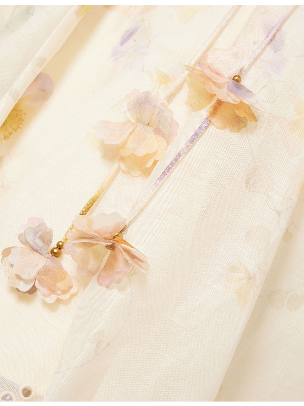 Memento Embroidered Linen And Silk Mini Dress - 7