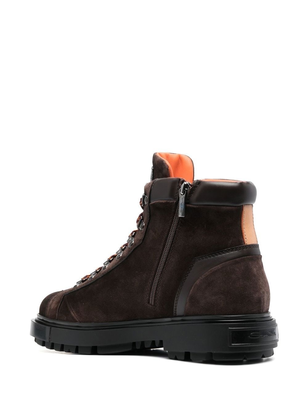 lace-up suede boots - 3