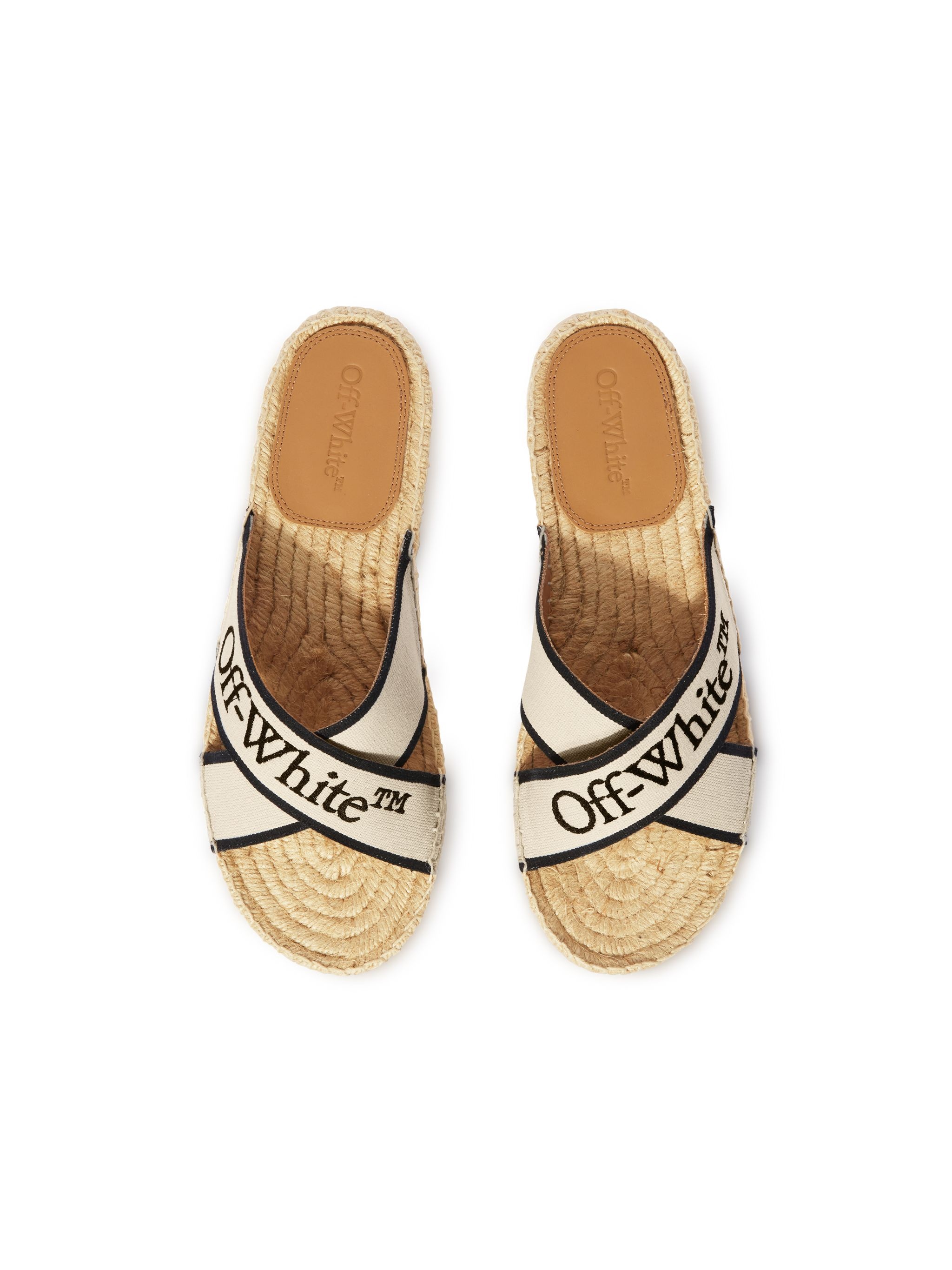 Beige/black Criss-cross Espadrilles - 3