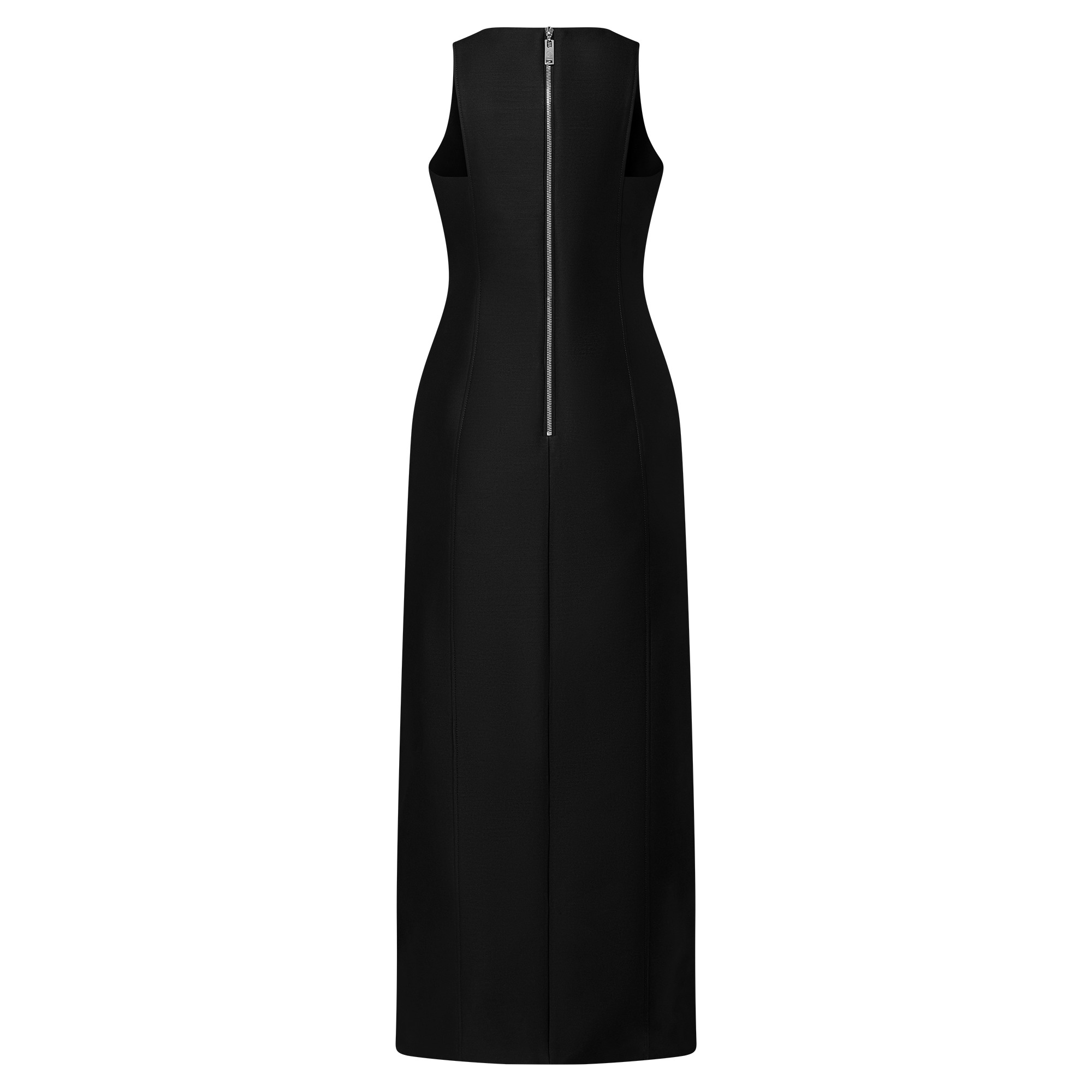 Jewel Button Mikado Fitted Dress - 3