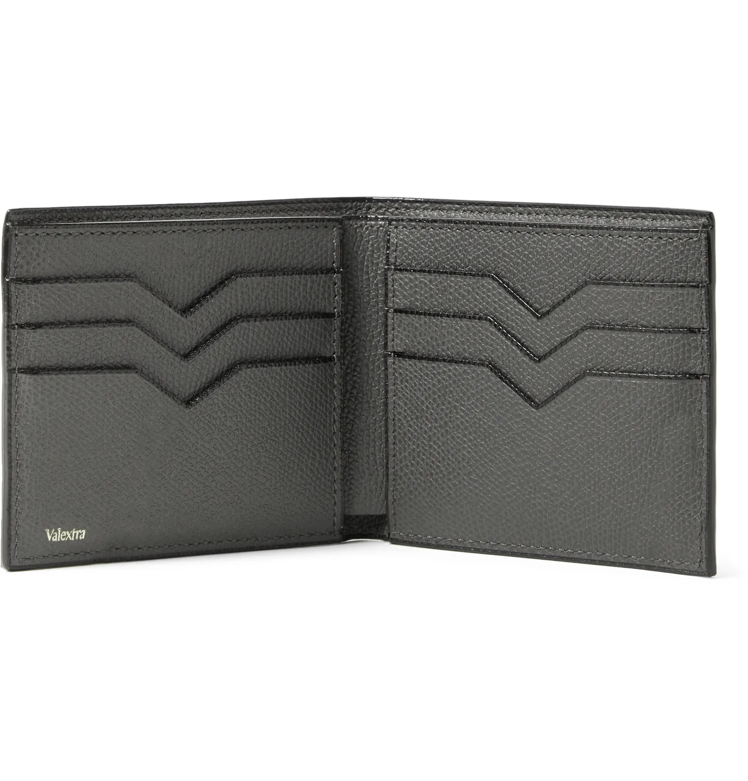 Pebble-Grain Leather Billfold Wallet - 18