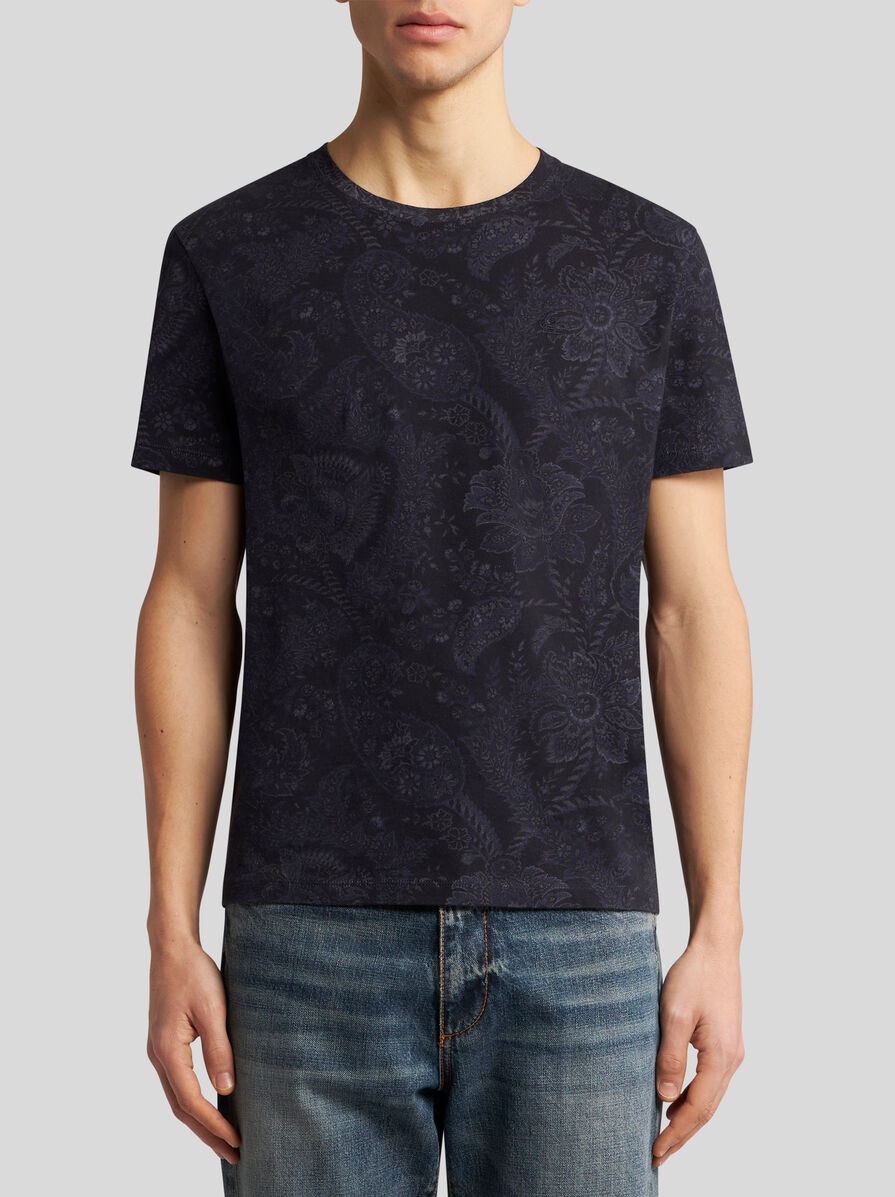 T-SHIRT WITH FLORAL PAISLEY PRINT - 2