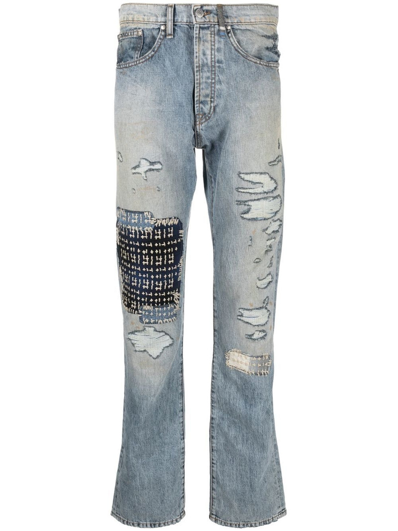 distressed-effect jeans 1