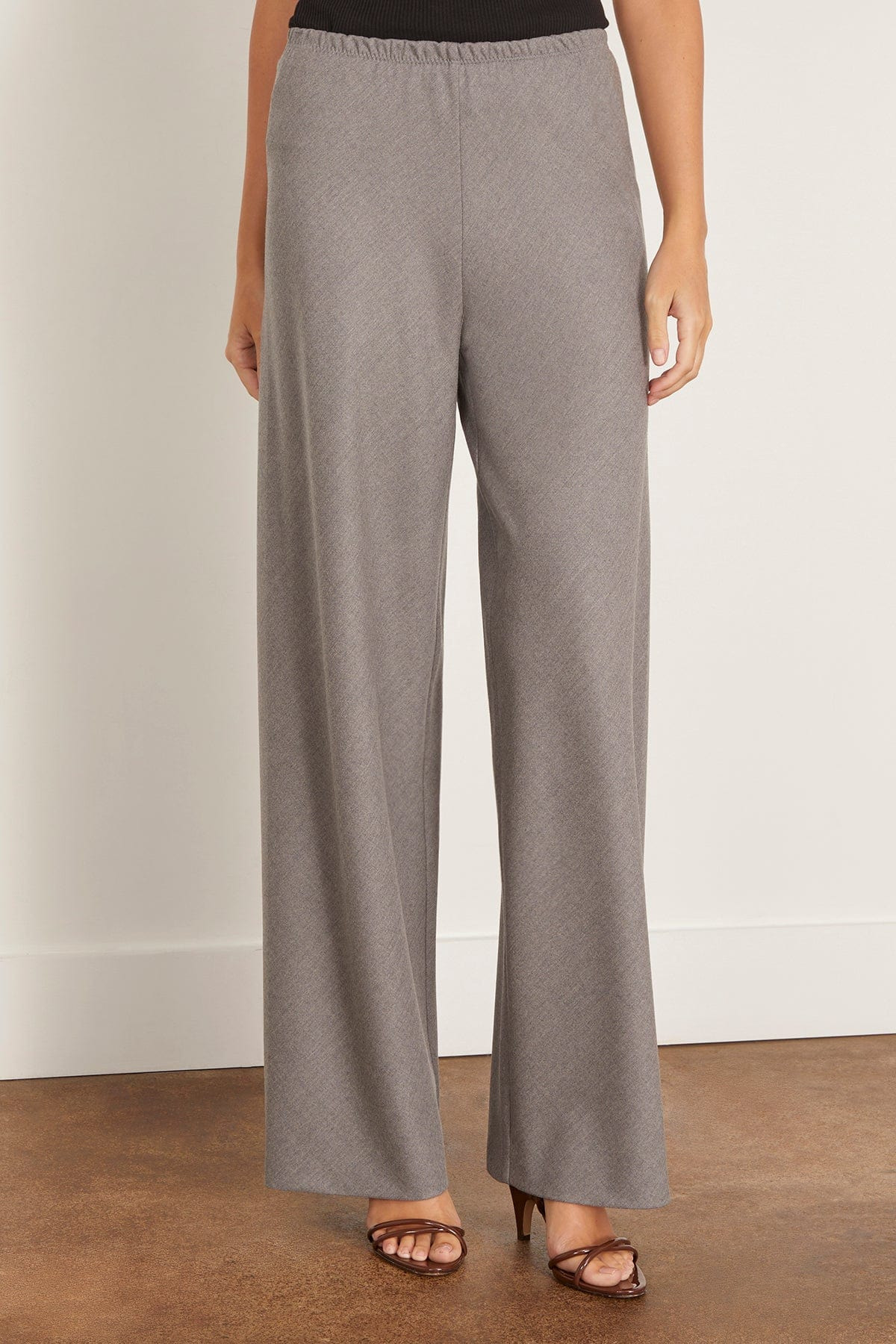 Bias Cut Trouser in Heather Grey - 3