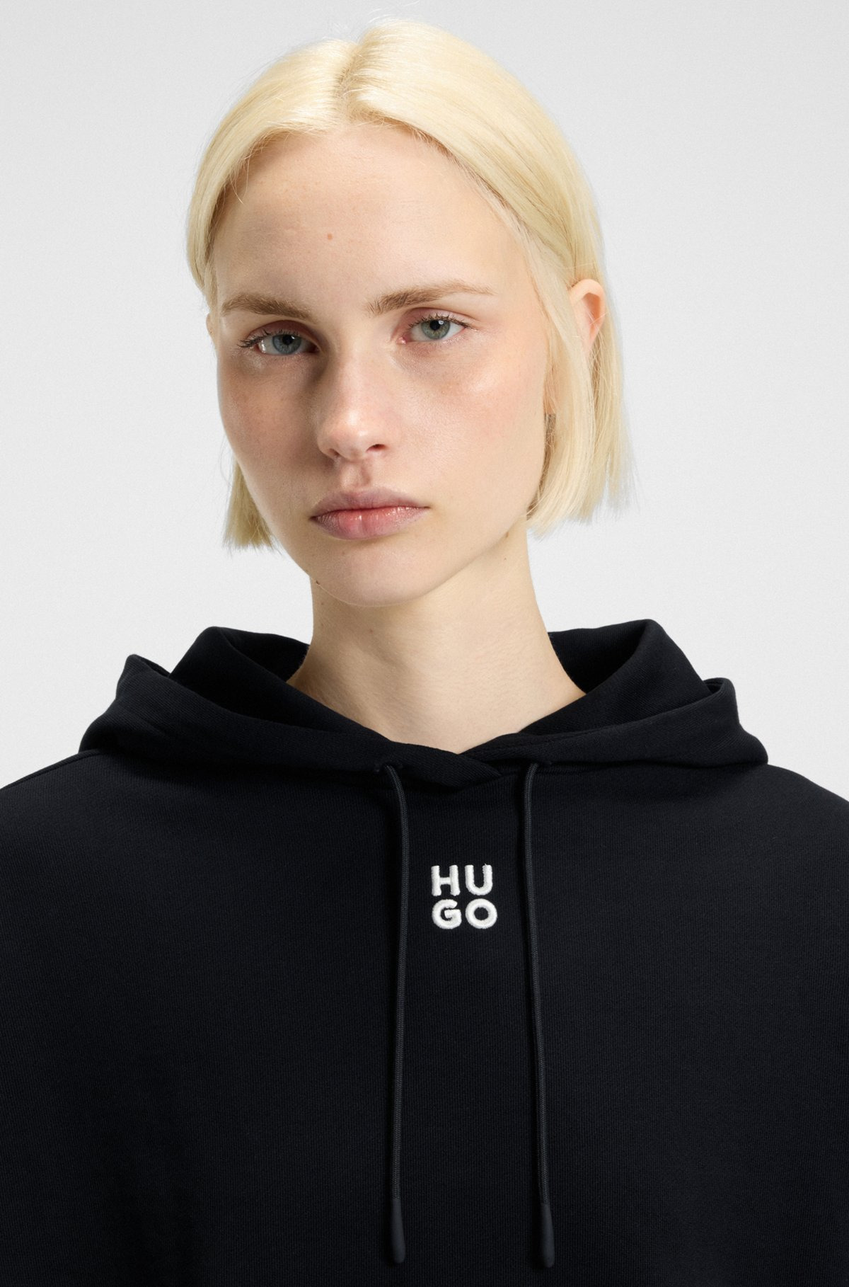 COTTON-TERRY HOODIE WITH STACKED LOGO EMBROIDERY - 5