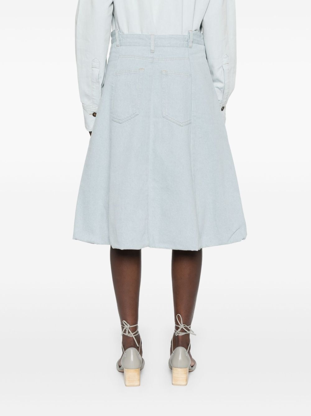 denim midi skirt - 4