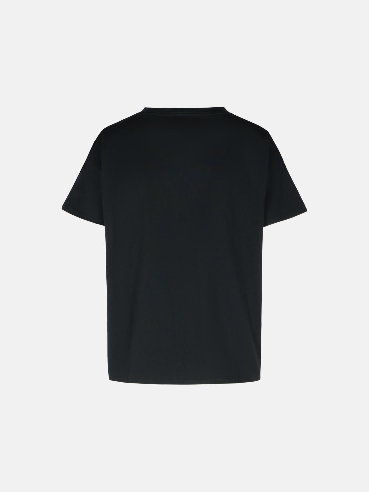 'BASILUZZO' BLACK COTTON T-SHIRT - 3