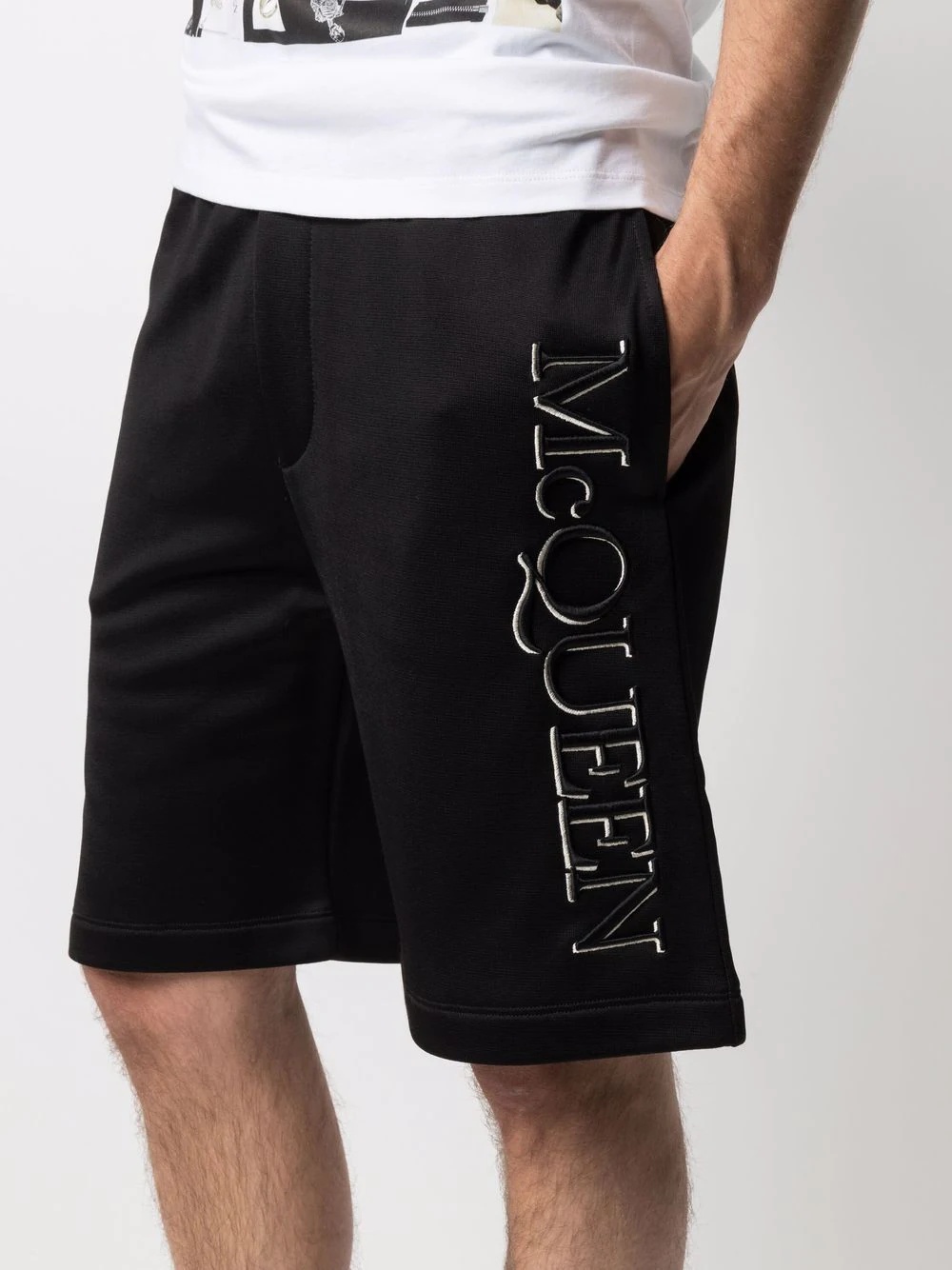 logo-embroidered track shorts - 5