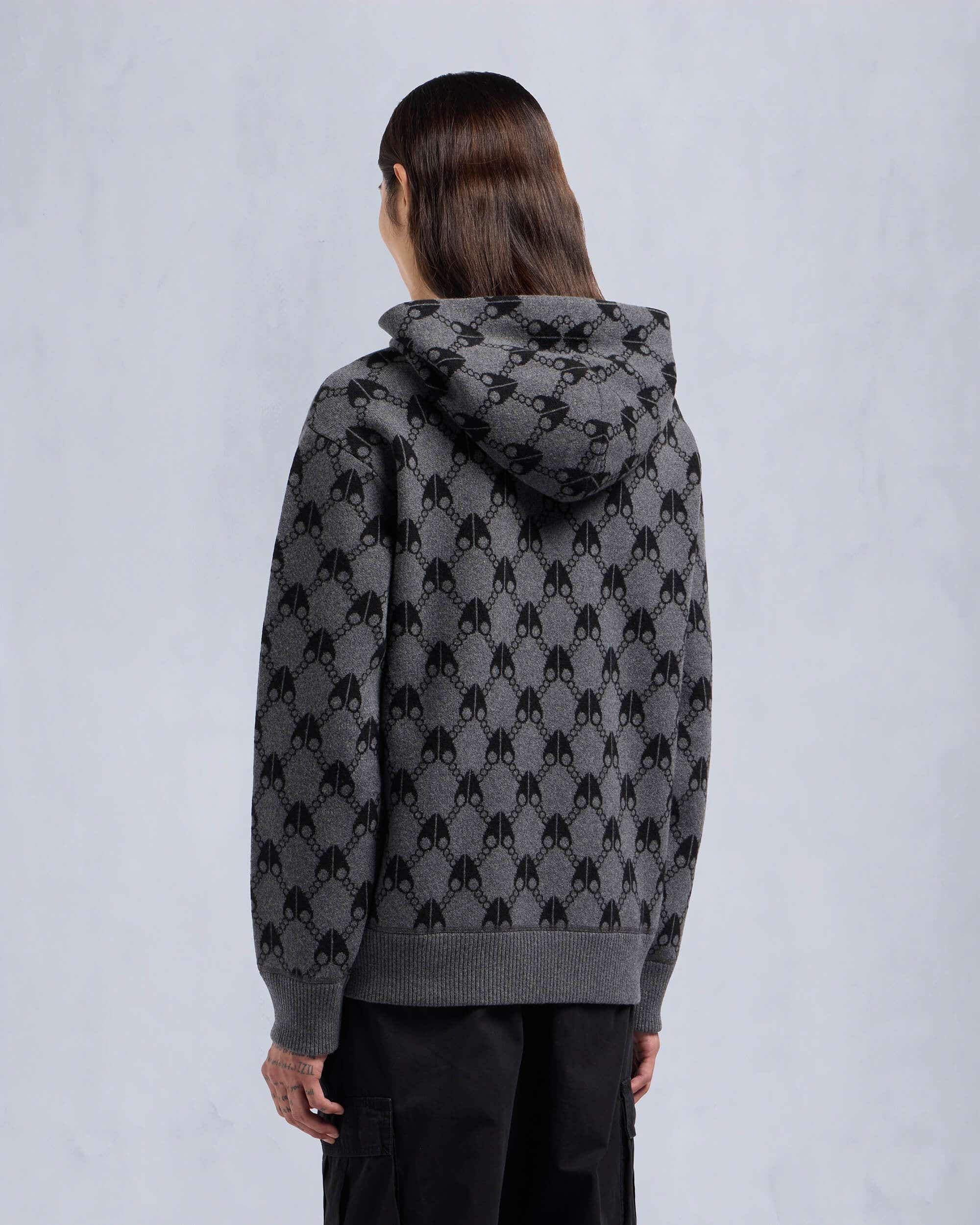 JOG FALLS CASHMERE-MERINO MONOGRAM HOODIE - 4