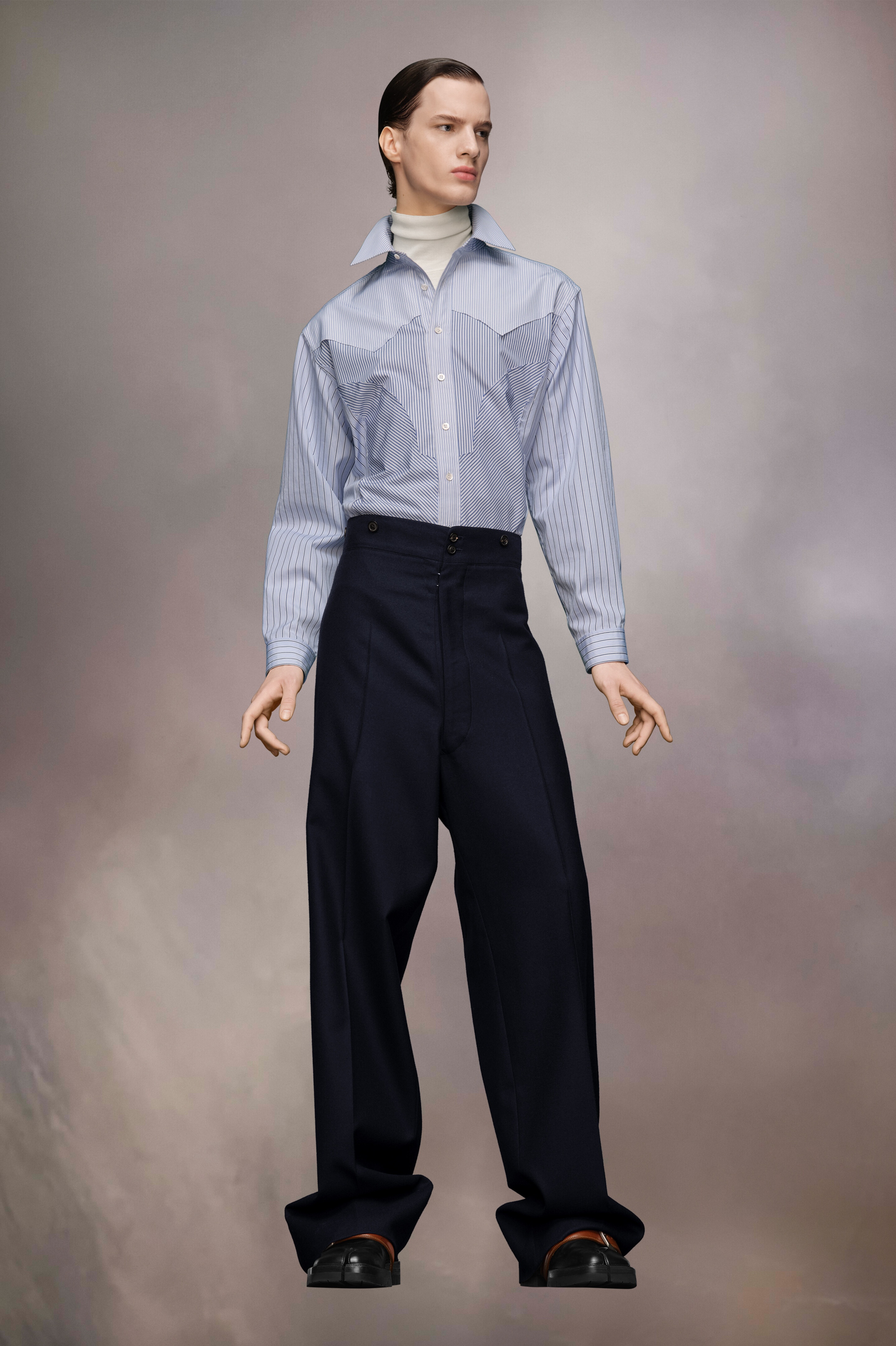 Stripe Yoke Shirt - 2