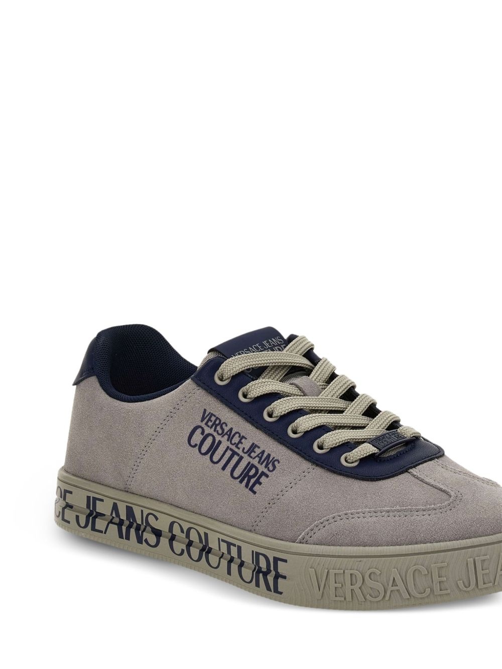 logo-print suede sneakers - 4