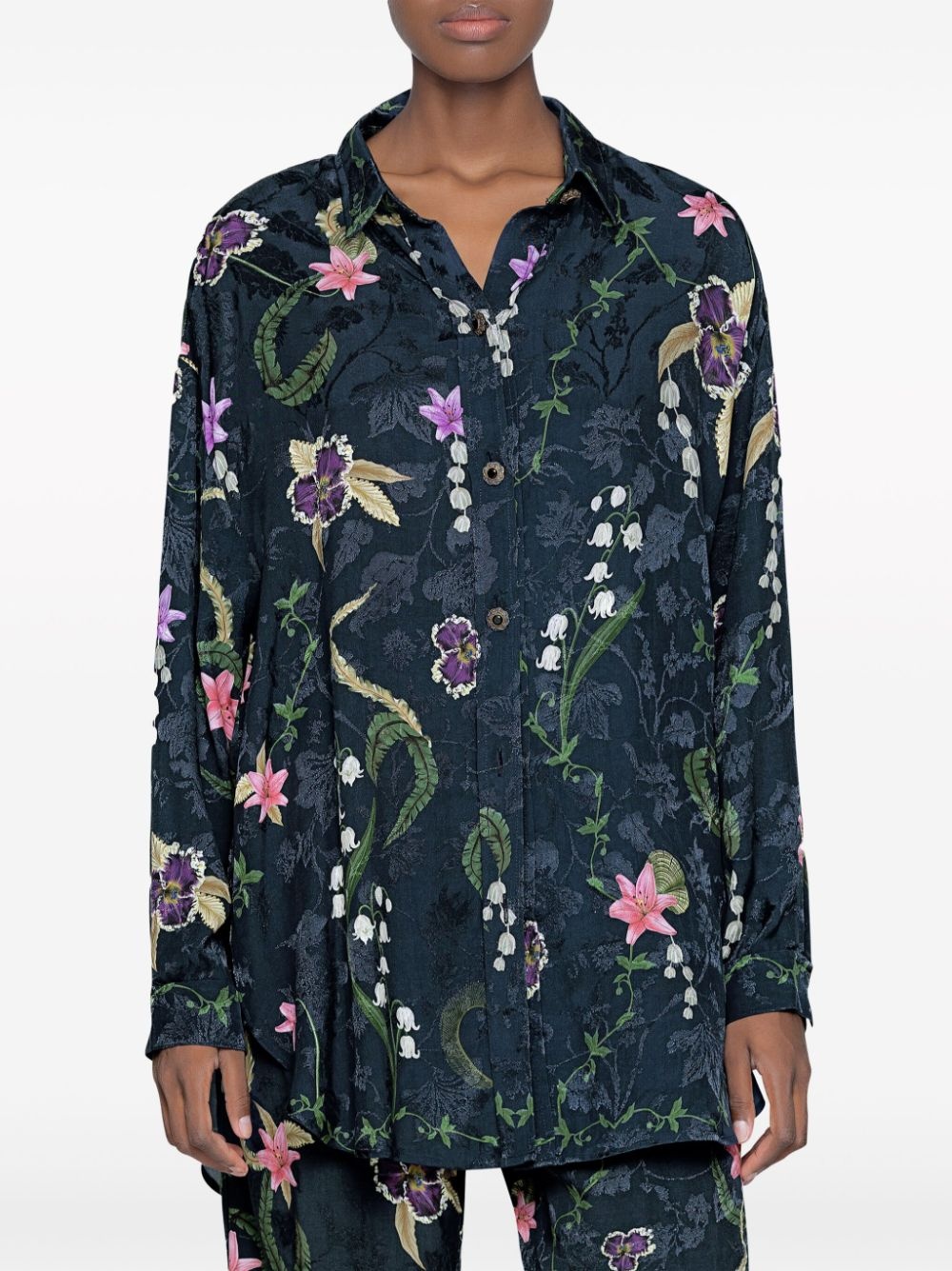 Cecilia Tesoro floral-print shirt - 4