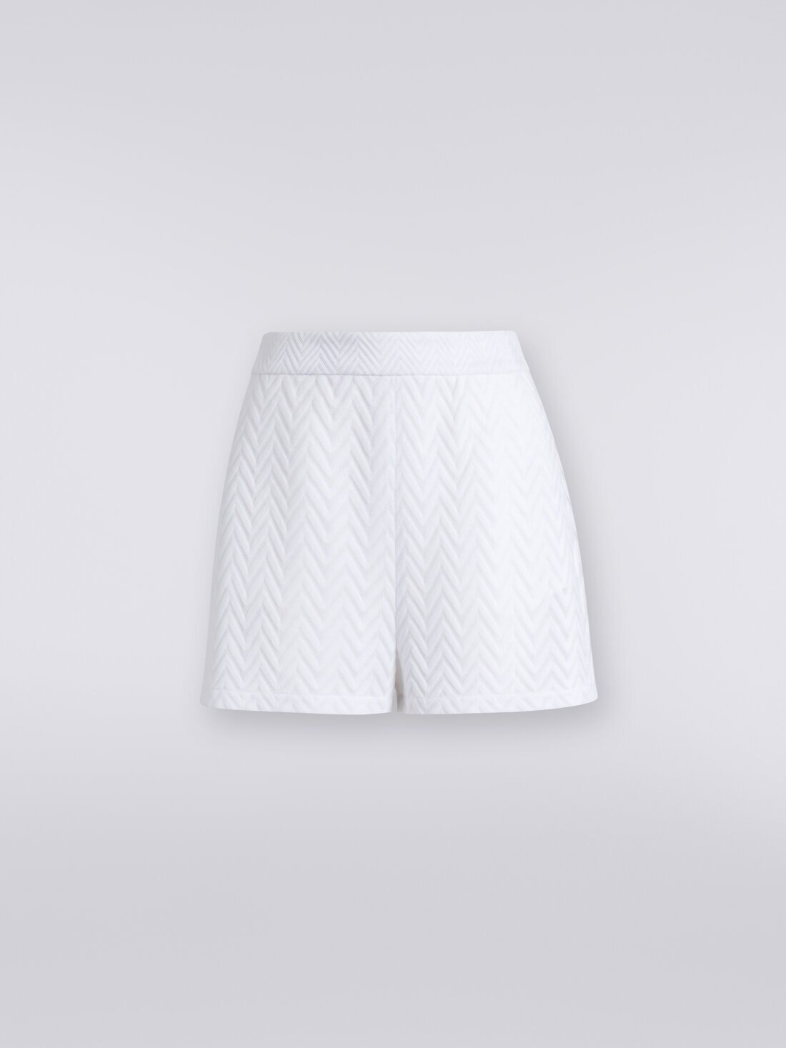 Shorts in chevron viscose and cotton - 1