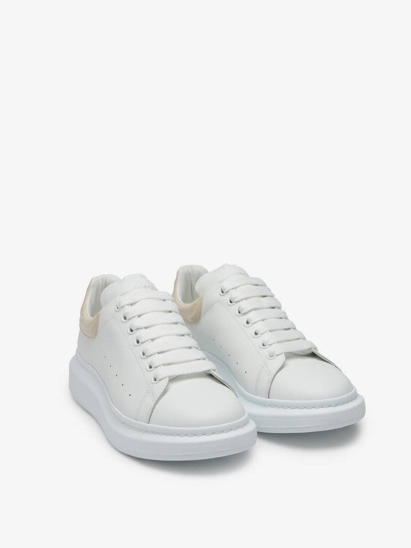 Alexander McQueen Men's Oversized Sneaker in White/oyster outlook