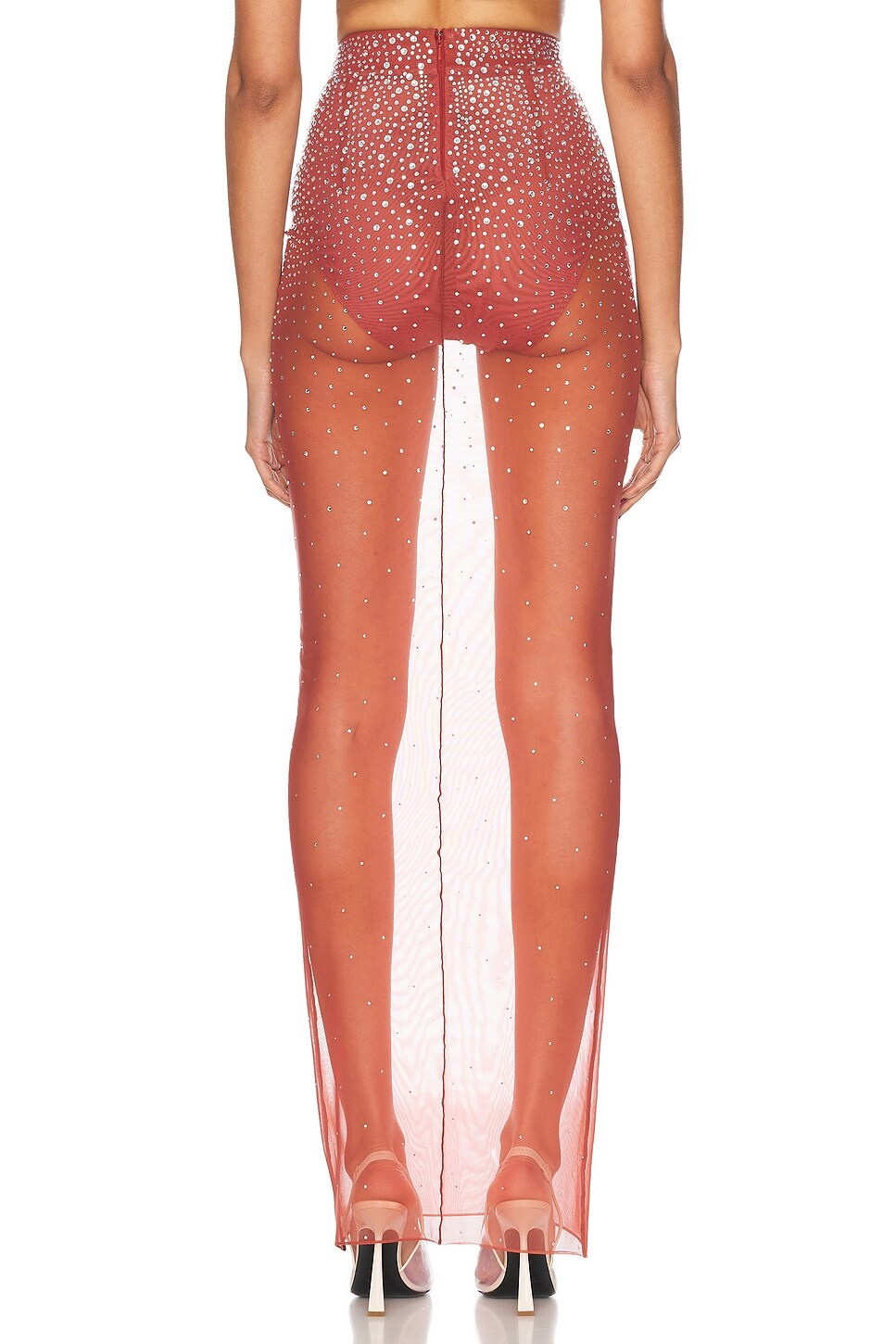 Crystal Mesh Maxi Skirt - 4