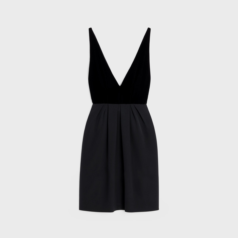 minimal draped dress in silk cady 1