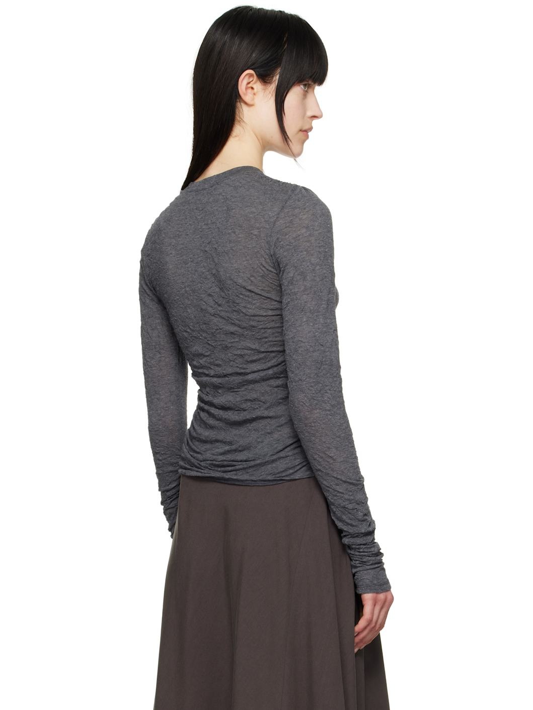 Gray Strain Slim Longsleeve T-shirt - 3