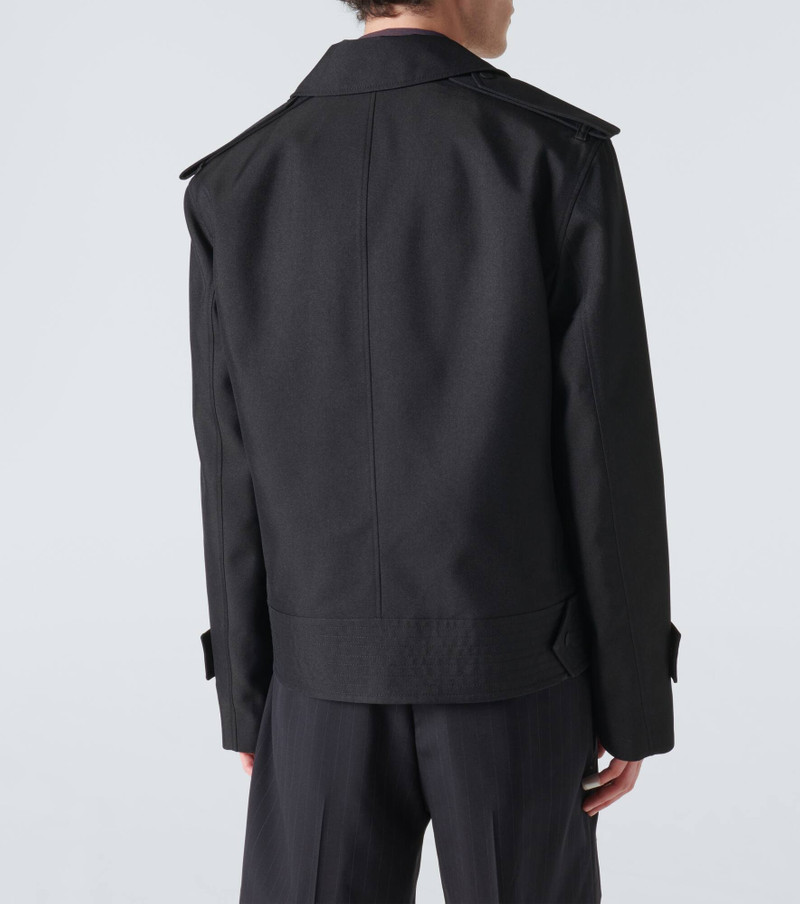Cropped silk-blend trench coat 4