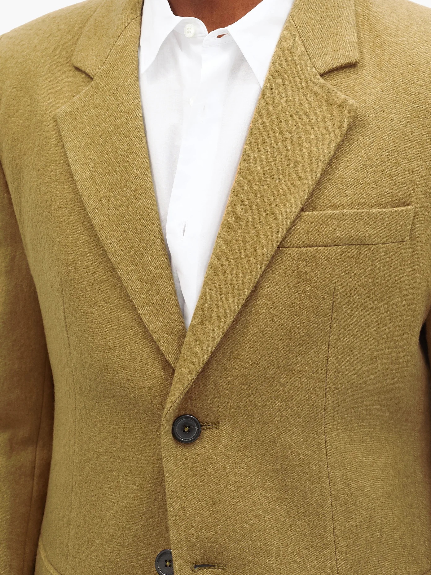 Single-breasted brushed twill blazer - 4