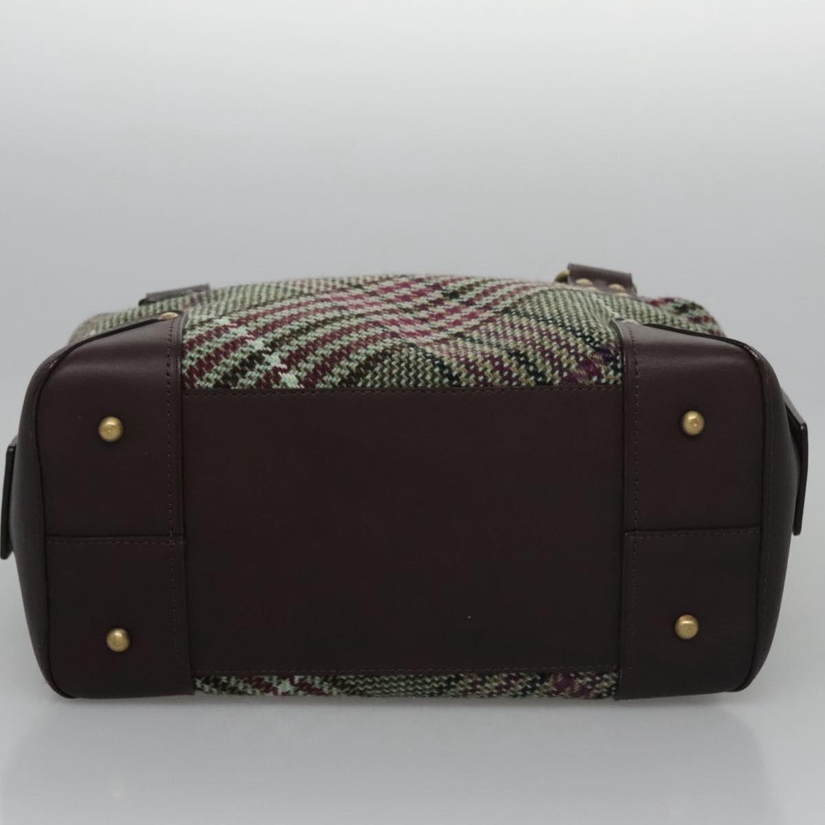 Burberry Nova Check Hand Bag Canvas Green - 5