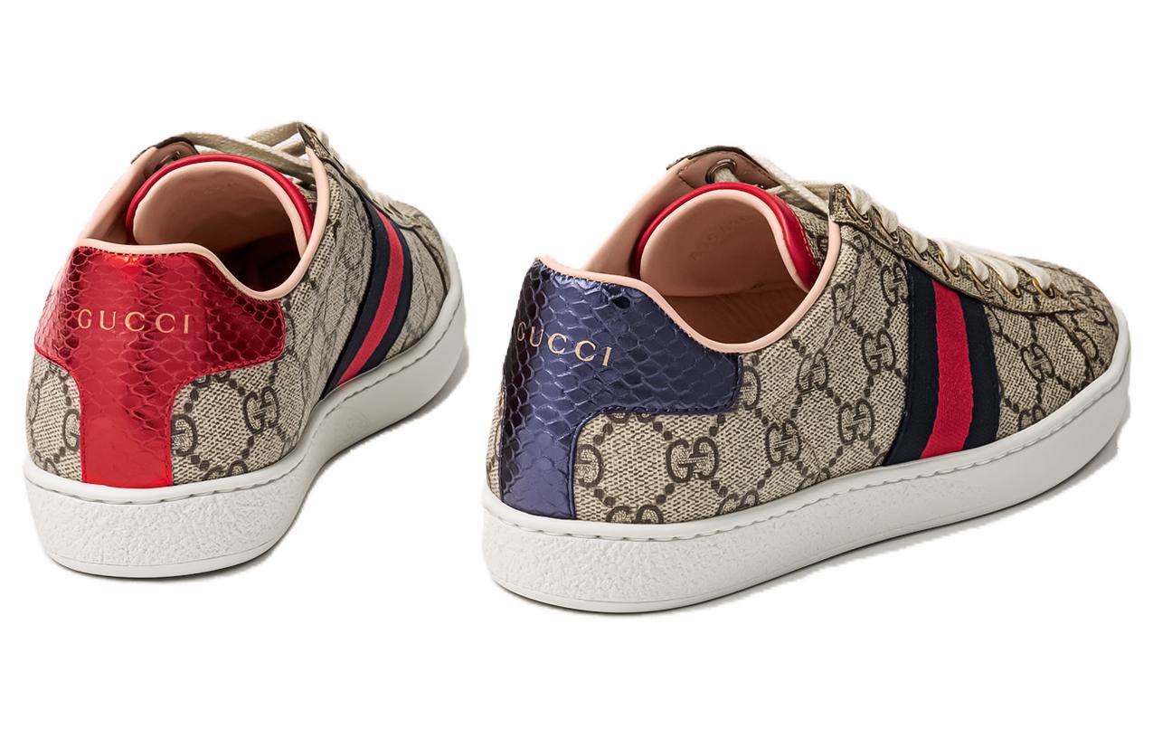(WMNS) Gucci Ace GG Supreme 'Beige' 499410-96G50-9768 - 4