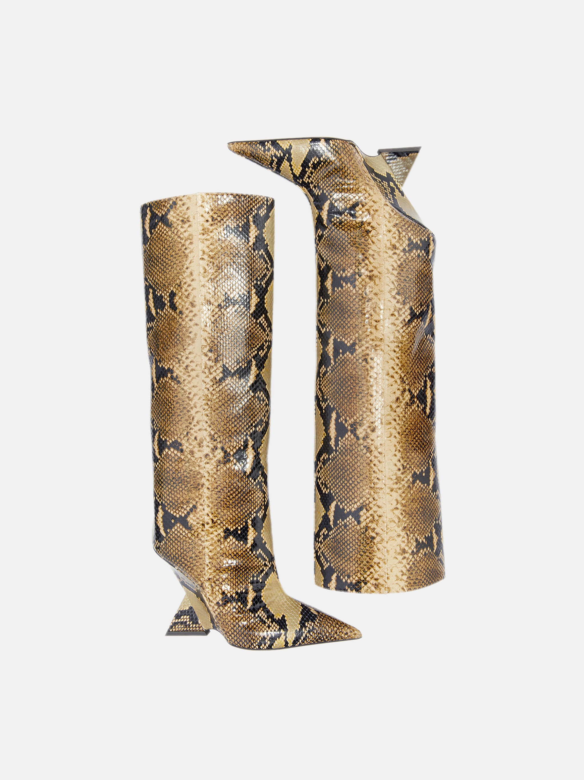 ''CHEOPE'' SAND AND BLACK TUBE BOOT - 4