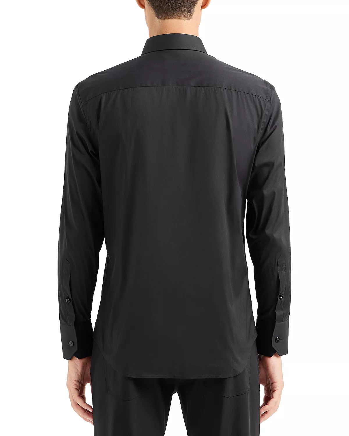 Slim Fit Long Sleeve Stretch Button Front Shirt - 3