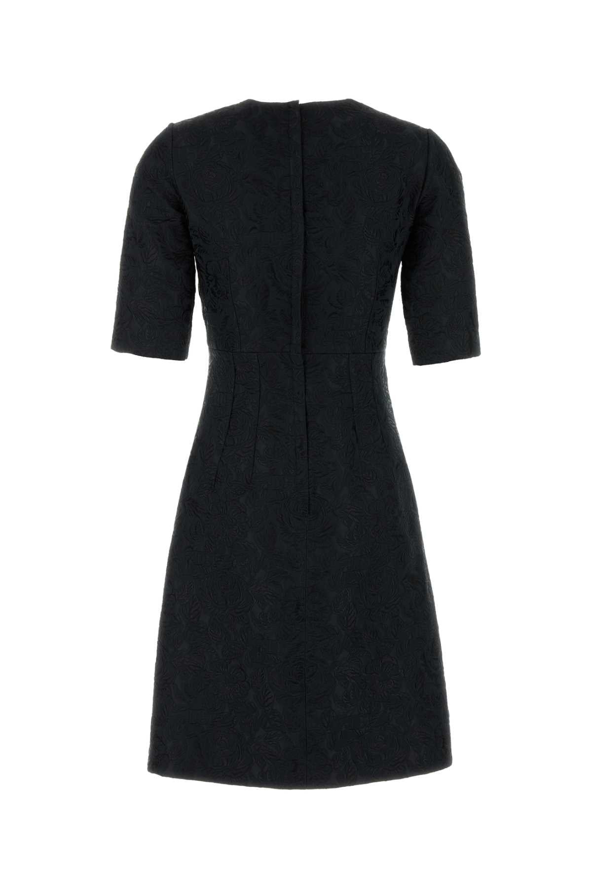 Dolce & Gabbana Women Black Brocade Dress - 2