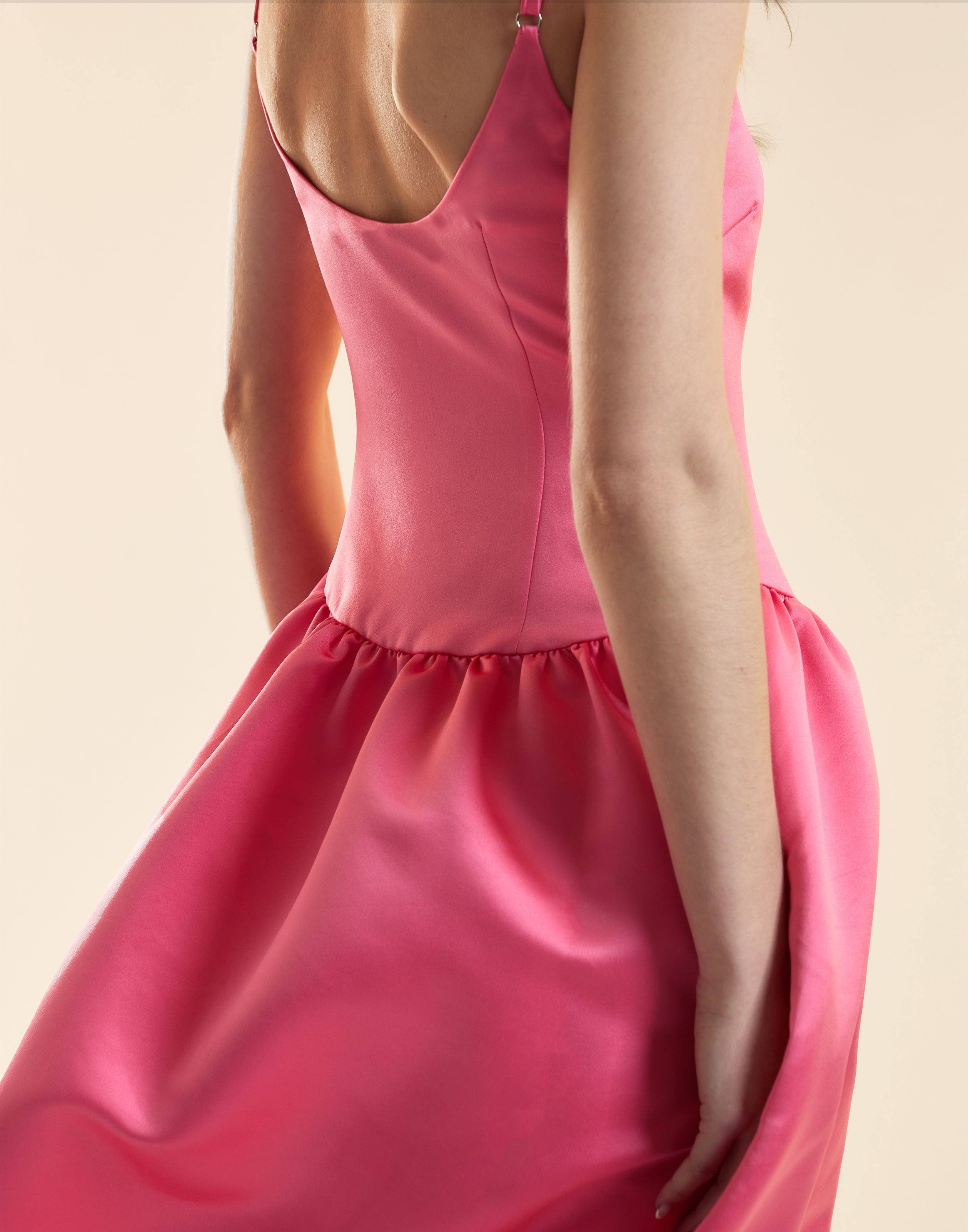 Genevive Satin Midi Dress - 5