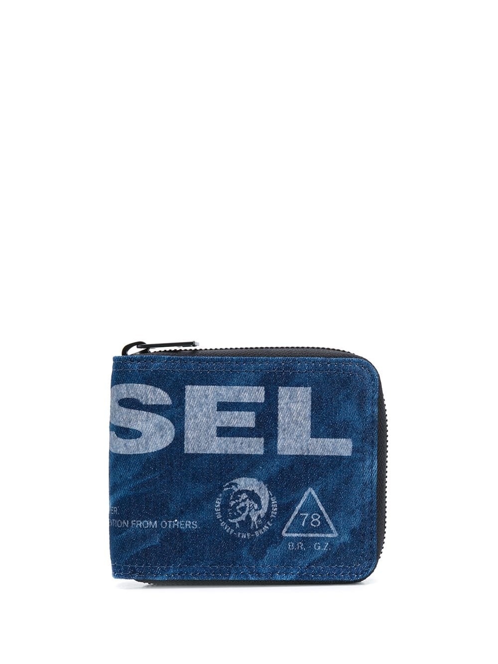 logo embroidered wallet - 1