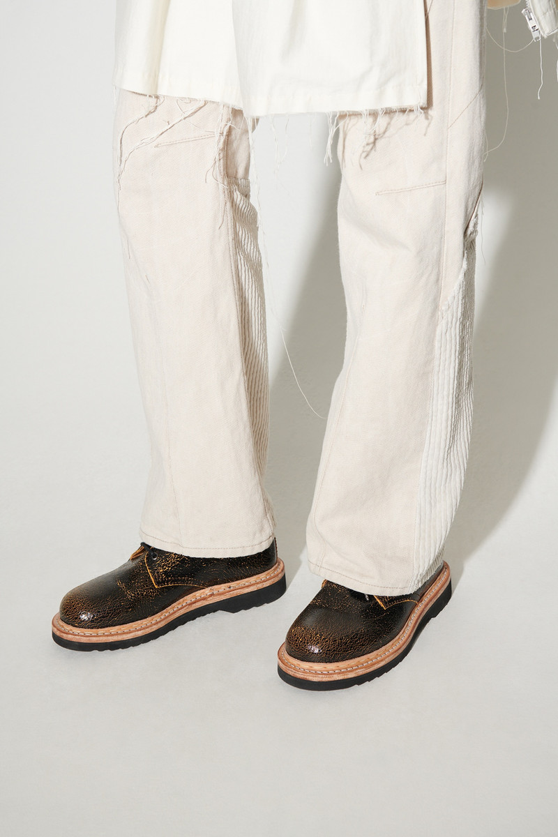 Trampler Shoe Fractured Black Leather 5