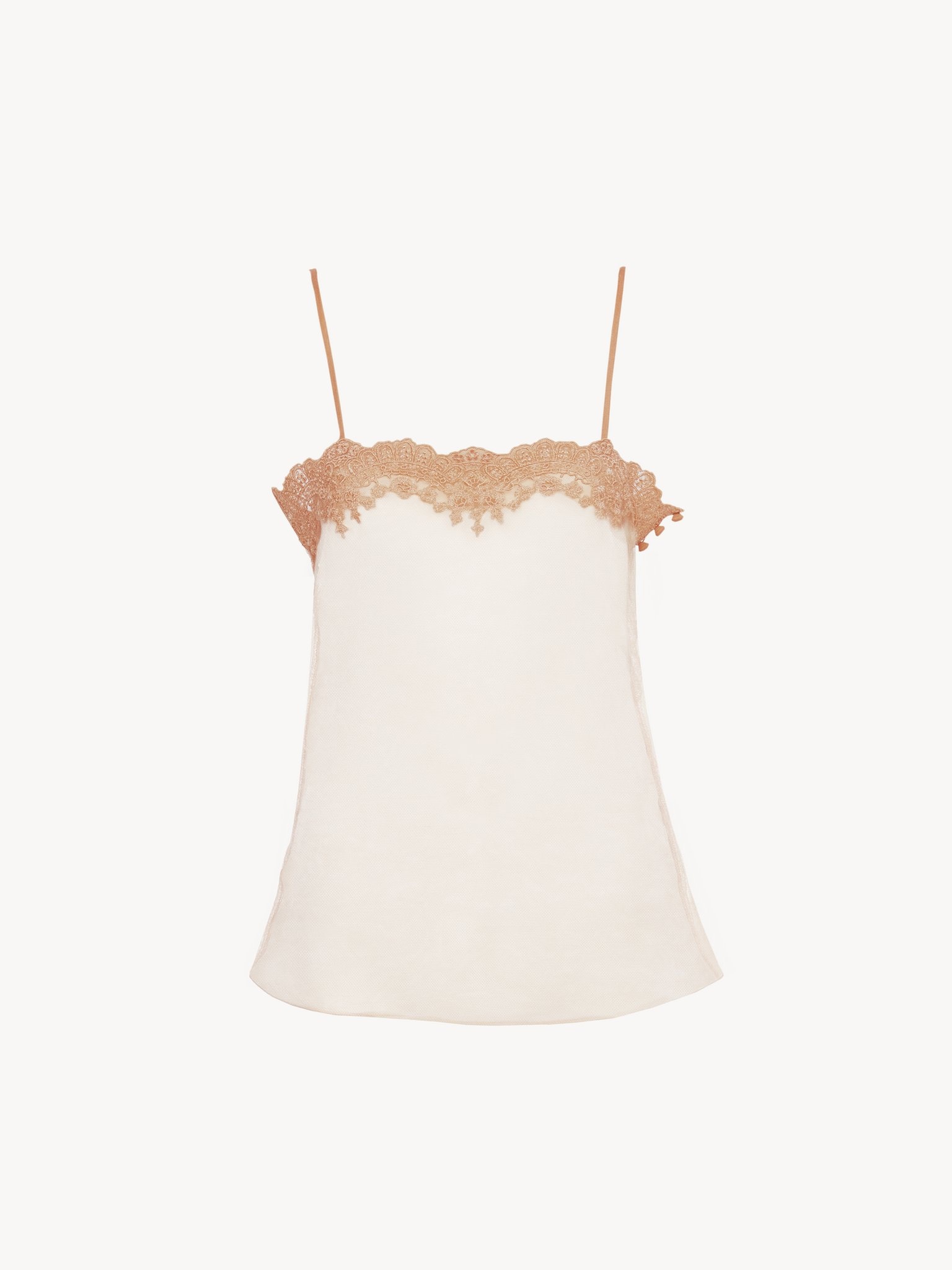 FITTED TANK TOP IN EMBROIDERED LACE - 2