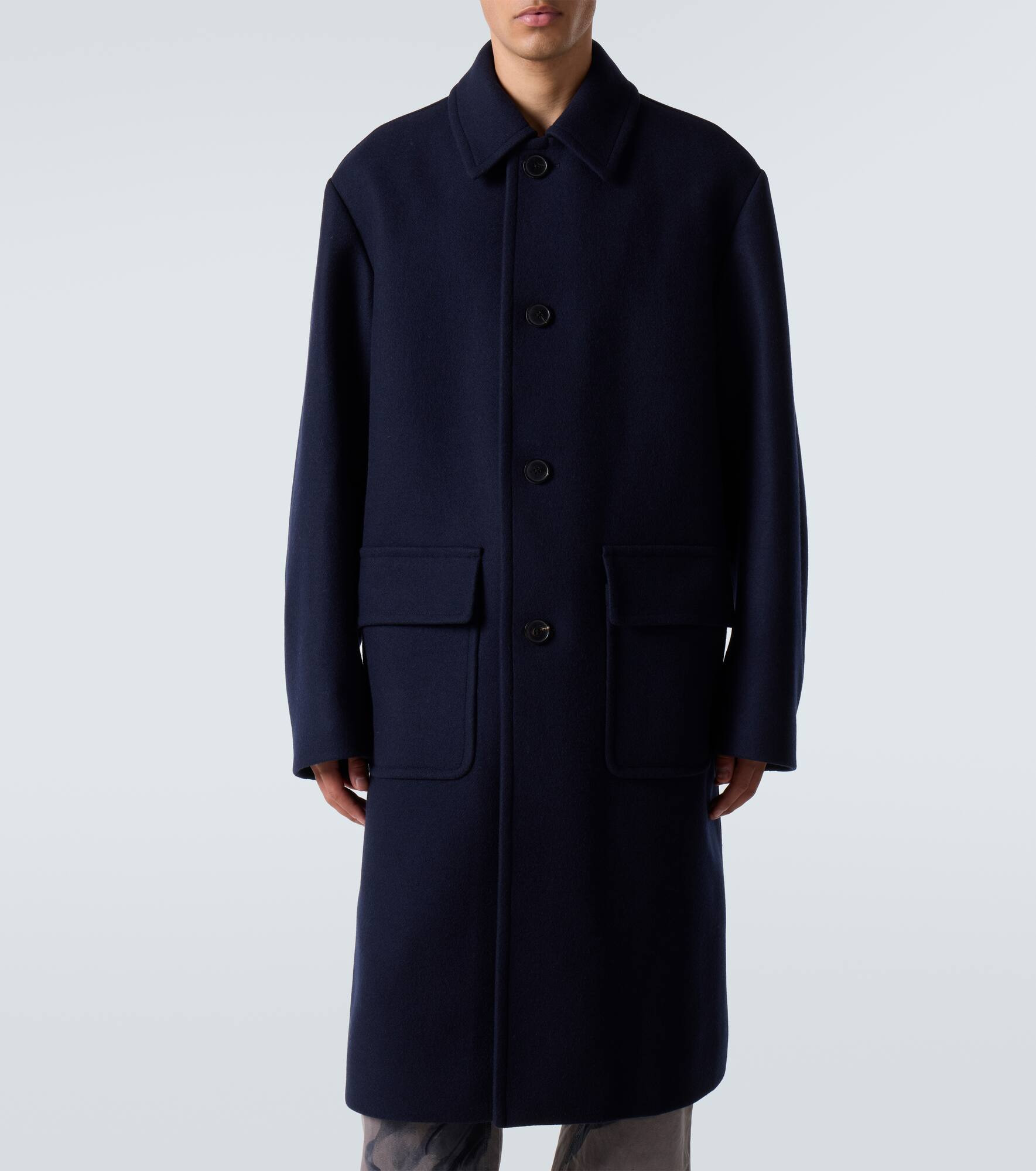 Wool-blend twill overcoat - 3