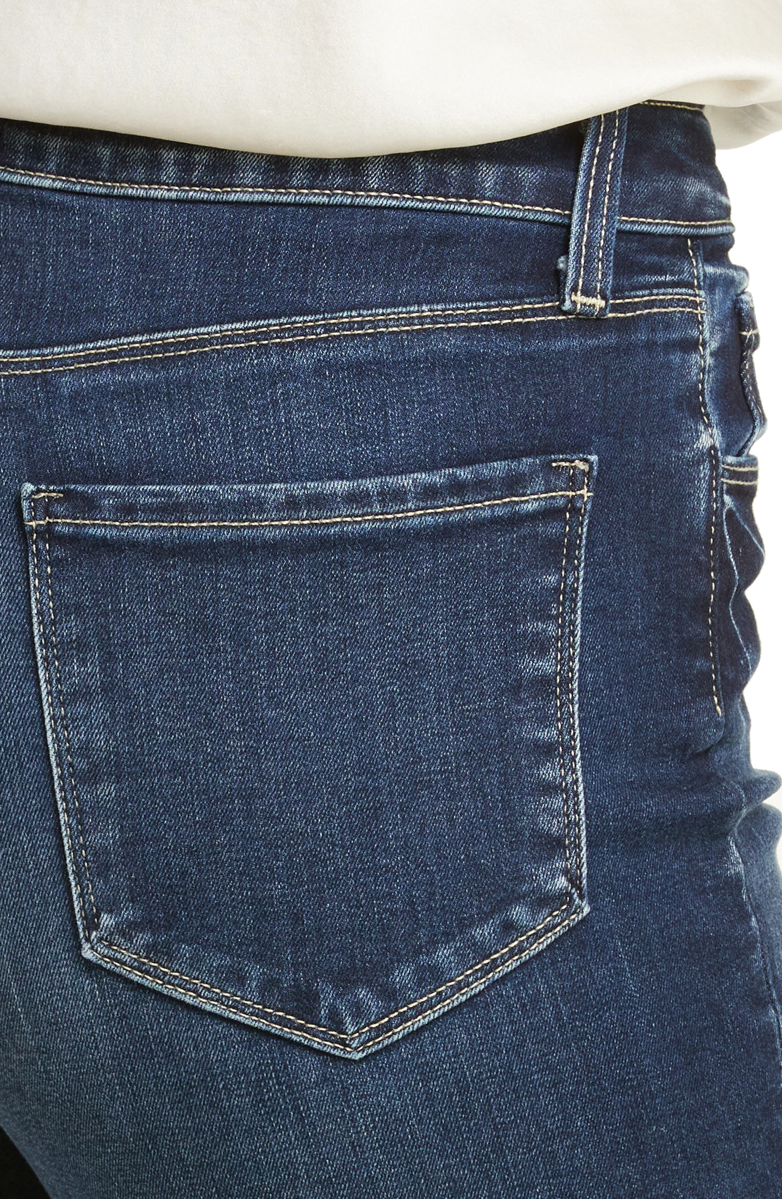 L'AGENCE Kendra Raw Hem Flare Crop Jeans in Columbia at Nordstrom - 4
