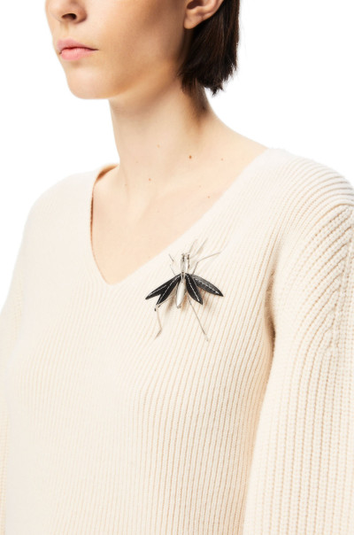 Loewe Brooch in metal and calfskin outlook